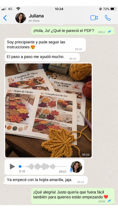 Comentario de Juliana sobre Caminos de Mesa de Otoño